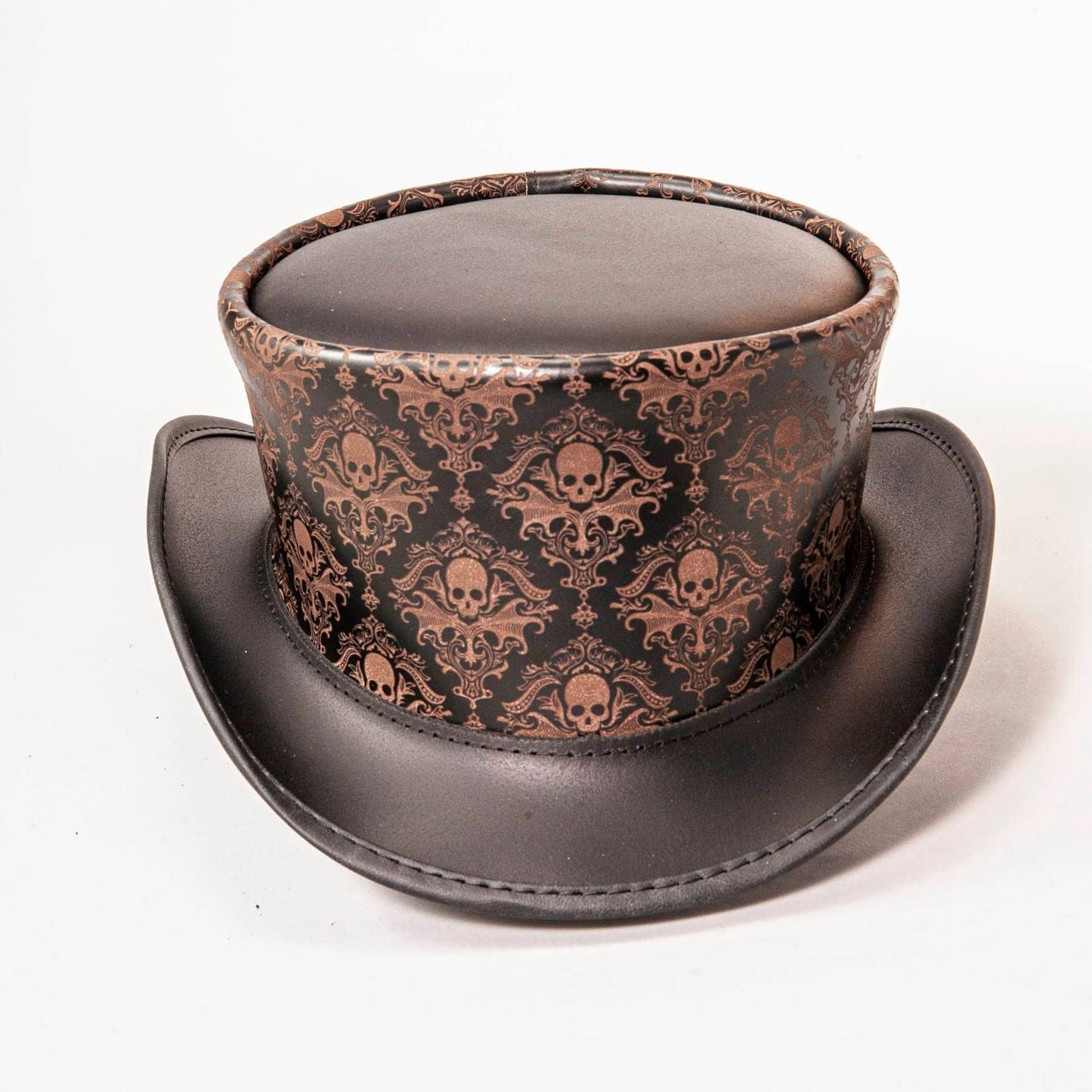 Royal Skull - Leather Top Hat - Leather Hat Band