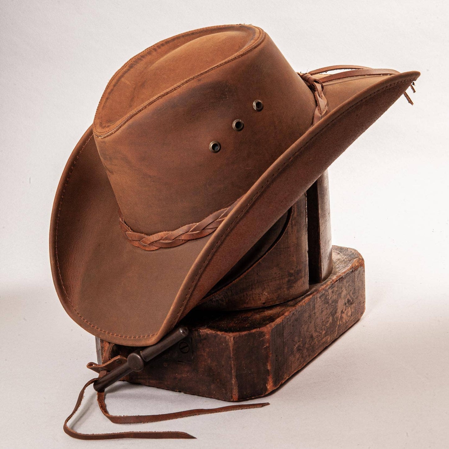 Hollywood - Mens Leather Cowboy Hat