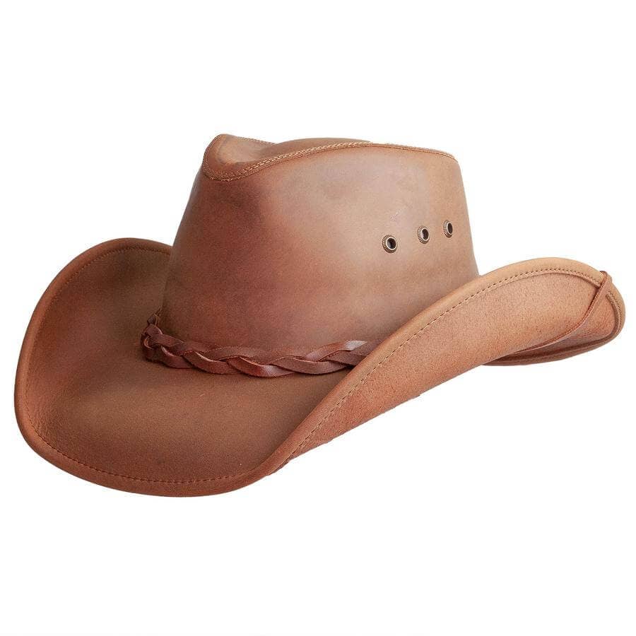 Hollywood - Mens Leather Cowboy Hat